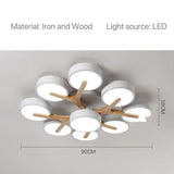 Nordic Modern Macaron Ceiling Lamp Chandelier Bedroom Minimalist Wood Home Decor Living Room Kitchen LED Lighting Fixtures