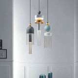 Danish Designer Nordic Modern Simple Macaron Tassel Chandelier for Restaurant Bedroom Bedside Clothing Store Bar