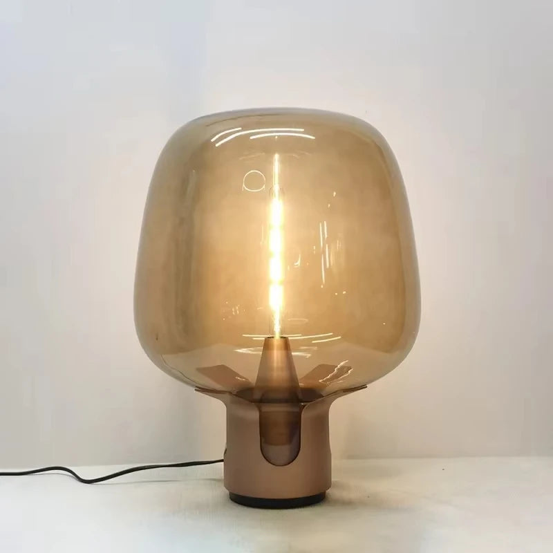 Nordic Creative Fashion Needle Tip Micro Cover Glass Desk Lamp Modern Living Room Study Bedroom Decoration Art Bedside Light