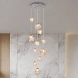 Nordic Creative Modern LED Light Chandeliers Irregular Lampshade Art Living Room Stair Pendant Light Living Room Home Decor