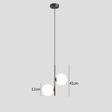 Nordic Glass ball LED Pendant lights Brass Black Bedroom Hanging Lamp Modern Living room Dining Decor Lights Fixture