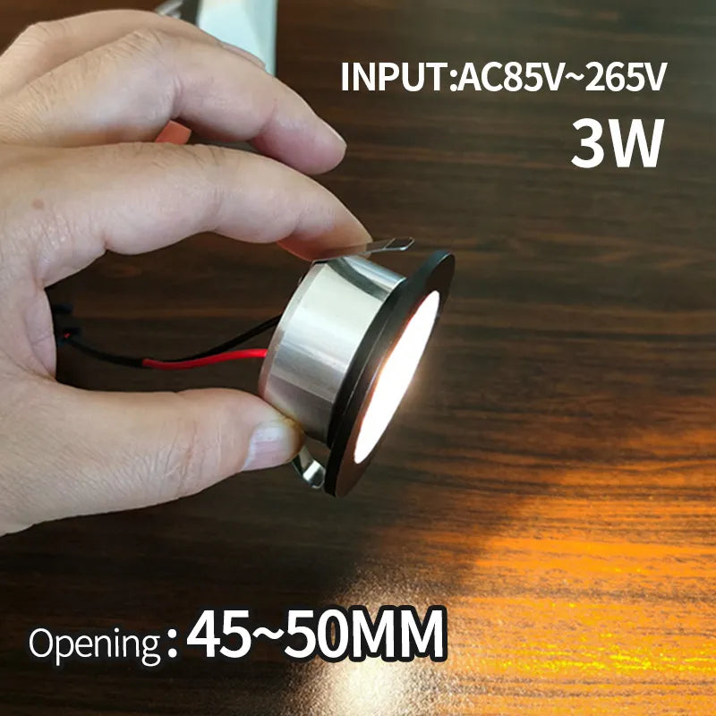 Recessed mini Spotlight 3w LED ceiling light 110 volt 220V indoor embedded small downlight with driver set