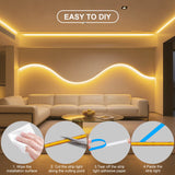 Ultra-Slim 5mm COB LED Strip Light - 12V 24V 400 LEDs/M Flexible Ribbon