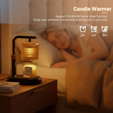 50W Candle Warmer Lamp with Timer Dimmable Dsek Lamp Warmer Glass Candle Warmer Adjustable Candle Light Cozy Bedroom Home Decor