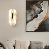 Italian Luxury Marble Wall Sconce Marble Copper Designer Wall Lamp for Villa Hotel Corridor Bedroom Background Aisle Wall Decor