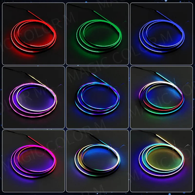  ambiance with the Vegeting Universal Car Ambient Lights LED Interior RGB Symphony Lamp. Control it with a remote or the app.