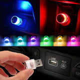 Car Mini Light USB Plug LED Atmosphere Lights Car Decorative Lamp Emergency Lighting PC Mobile Power Auto Interior Nightlight