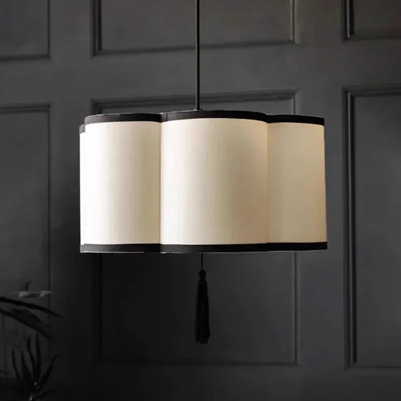 Nordic Fabric Pendant Lights Hotel Restaurant Shop Hall Art Cloth Chandelier Living Room LED Lights for Home Decor Fixtures
