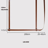 2026 Leather Belt LED Ceiling Chandelier - Luxury Living Room Hanging Lamp