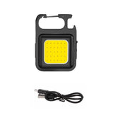 Mini LED 500mah Cold White Work Light Portable Pocket Flashlight Keychains USB Rechargeable For Outdoor Camping Small Corkscrew