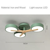 Nordic Modern Macaron Ceiling Lamp Chandelier Bedroom Minimalist Wood Home Decor Living Room Kitchen LED Lighting Fixtures