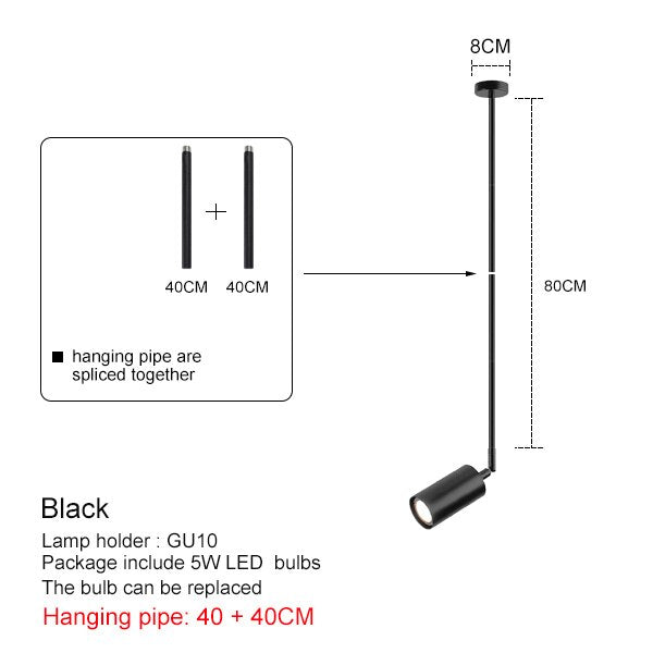 Nordic Modern Longer Chandelier Dining Table Fixtures Black Pendant Lights Restaurant Bar Kitchen Decor Living Room Hanging Lamp