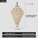 New Style French-Style High-End Modern Crystal Chandelier For Duplex Floor Living Room Villa High-Ceiling Staircase Chandelier
