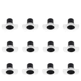 Led Frameless Recessed Downlight 5W Mini Spotlight Wall Washing Lamp Anti-glare White and Black Indoor Lighting 12Pcs/Lot