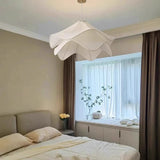 Pendant Lamp LED Nordic Minimalist white fabric flower Chandelier Living Room Bedroom Restaurant Minimalist Home Decor Lighting