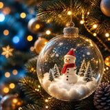 Transparent Christmas Hanging Ball LED Lights Santa Claus Christmas Tree Decor Snowman Tree Xmas Tree Ornaments Christmas Tree