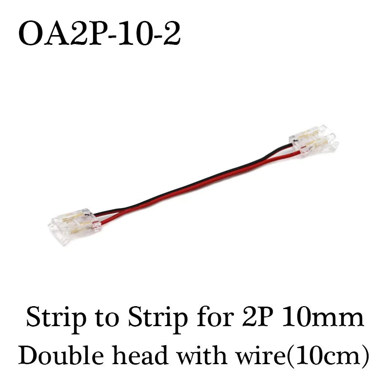 COB LED Wire Connector 5 8 10mm Connection Solderless Mini Buckle FCOB RGB CCT LED Strip Lights 2 3 4 Pin Connector With Wire
