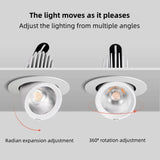 LED Downlight Dimmable 360 Degree Angle Rotatable Ceiling Recessed Spot Lights 7W 10W 20W AC 110V/220V for Bedroom Corridor Home