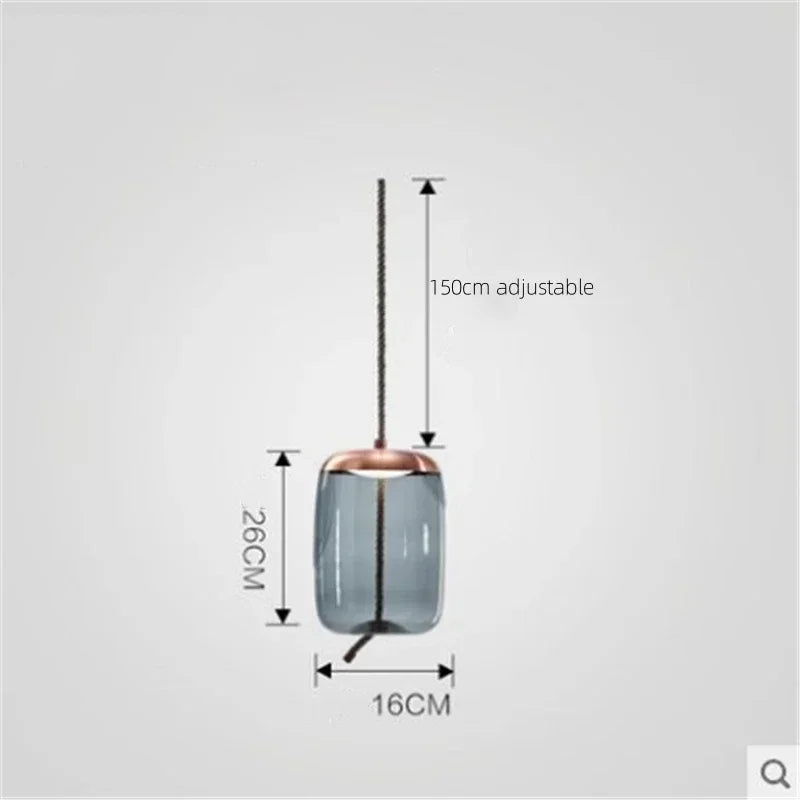 Nordic Style Designer Postmodern Luxury Glass Single Head Pendant Lamp Creative Art Bar Dining Lighting Fixture