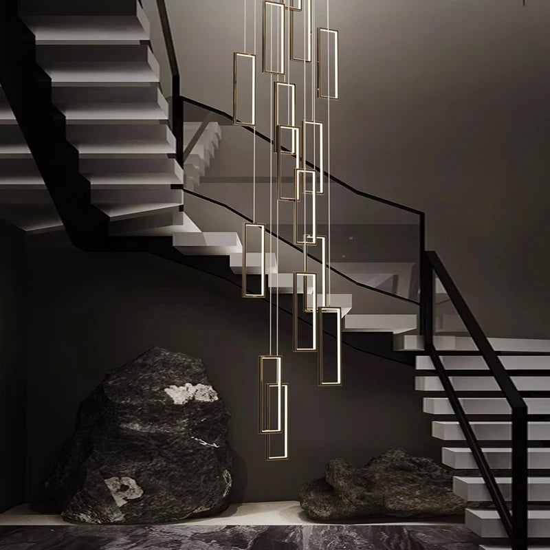Nordic home decoration, stair chandelier, living room and dining room Pendant lights, ceiling light, indoor lighting