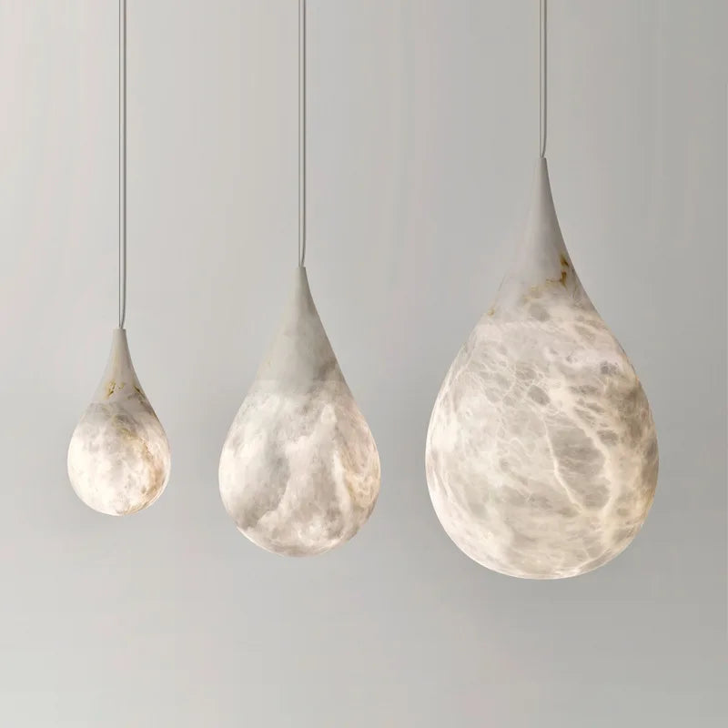Nordic Chandelier Minimalist Stone Pendant Light for Restaurant Living Room Dining Room Bedroom Bedhead Home Decor Hanging Lamp