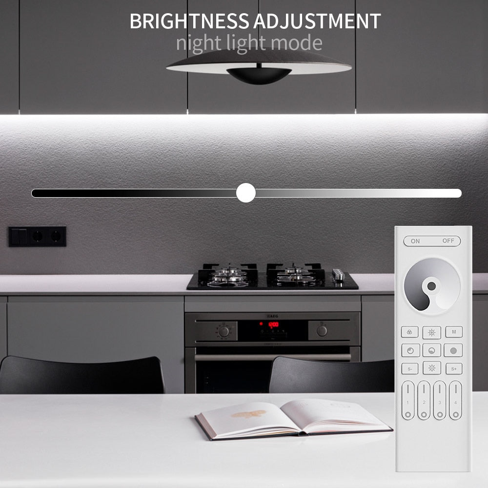 2.4GHz RF Dim CCT RGBWW RGB+CCT 4-Zone Remote LED Strip Controller For C01-05RF C01-05W C01-05Z WB5 Milight LED Controller