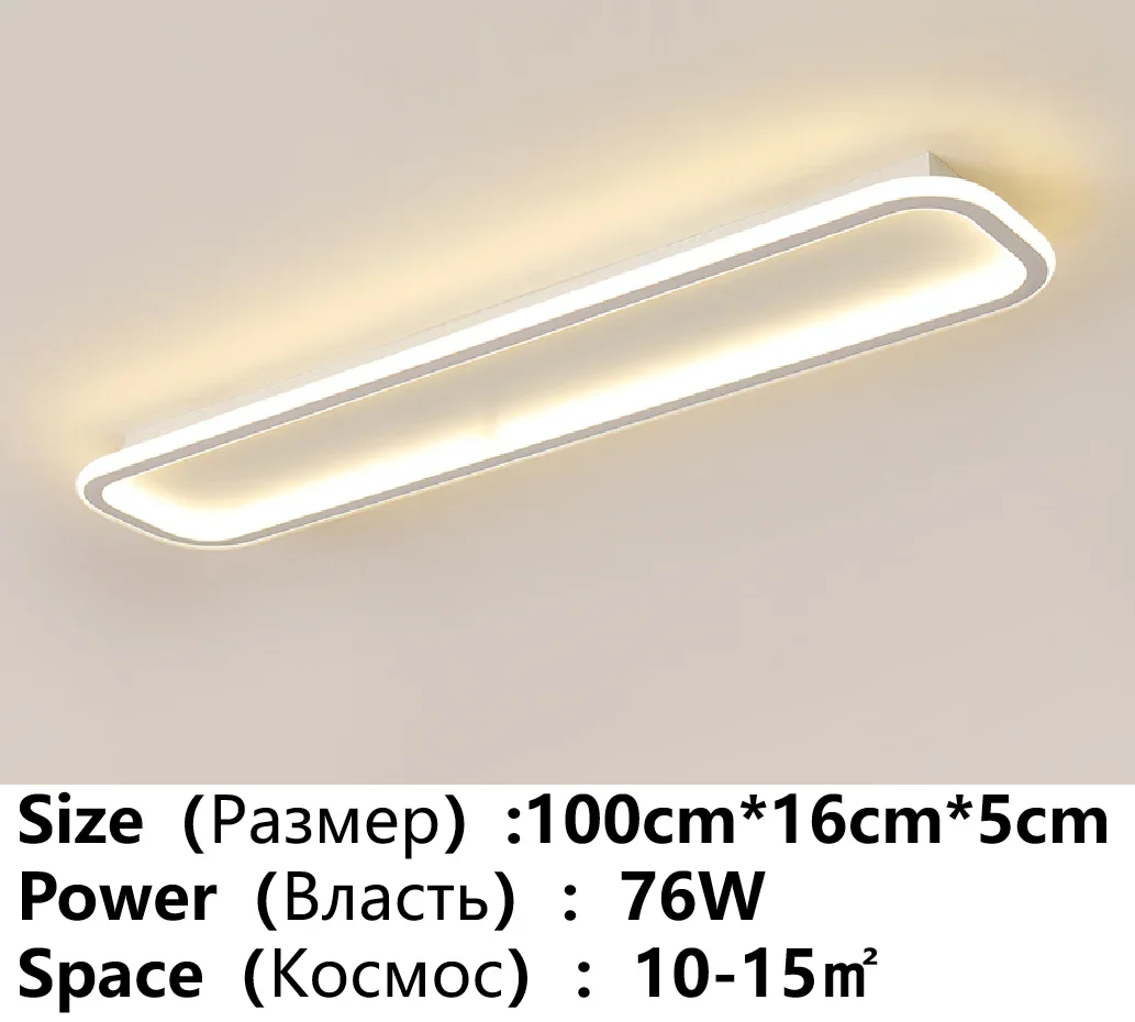 Smart Home Rectangular Bedroom Balcony Hallway Ceiling Light Milk White Resin New Indoor House Lighting Design Lamp and Lanterns
