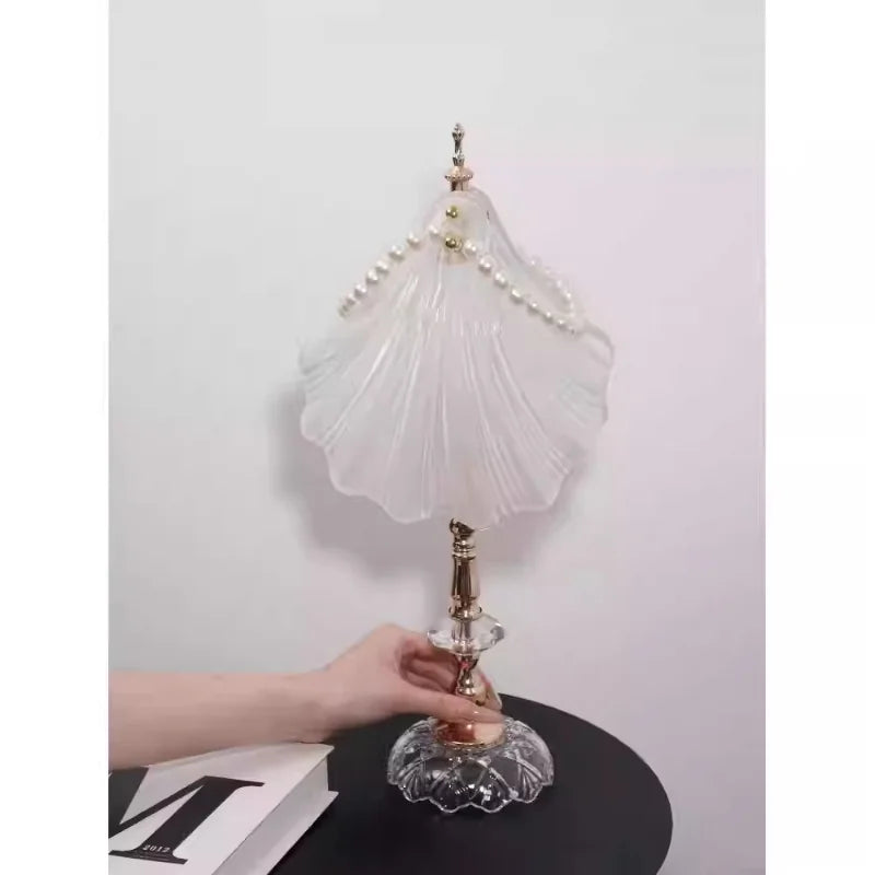 Sun Moon Bay Modern Light Luxury Crystal Bedroom Bedhead Desk Lamp French Cream Style Premium Night Light