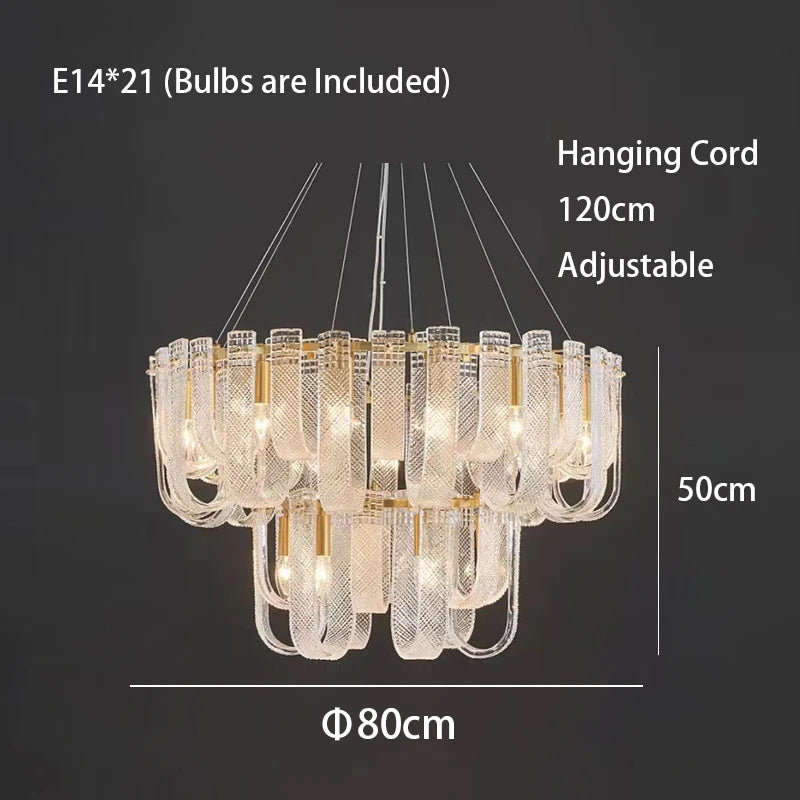 2025 Modern Chandelier Lighting Desinger Lustre Ring Hanging Lamps Suspension Luminaire Lampen For Foyer Living Room Dining Room