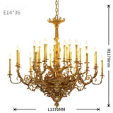 Mid Century Big Pendant Light Baroque Bronze Lamp Church Copper High End Lighting Royal Antique Brass Chandelier