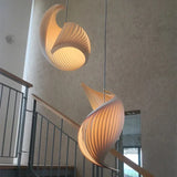 Wing maple pendant lamp handmade pleated finish wooden hanging light japanese style Chandelier dining bedroom staircase