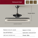 Fan Light 2026 New Living Room Light Luxury High end Italian Minimalist Restaurant Ceiling Fan Light Whole House Lighting Fixtures