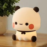Kawaii Panda LED Night Light - Soft Silicone Tap Lamp for Baby Nursery