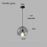 Modern Retro Glass Dining room Bedroom Living Room Chandelier Amber Smoke Gray Glass Small Chandelier Ambient Lighting E27