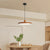 Modern Retro Chandelier Walnut Color Home Decoration Lamps Dining Room Bedroom Living Room Wood Grain Home Decoration