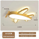 Children's Room Airplane Ceiling Lights Log Color LED Helicopter Light Nordic Modern Lamp Warm Youth Room Bedroom Chandelier