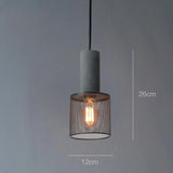 Modern Industrial Style Pendant Light Indoor LED Cement Lampshade Chandelier Art Design Parlor Bedroom Kitchen Cafe's Hanging Lamp