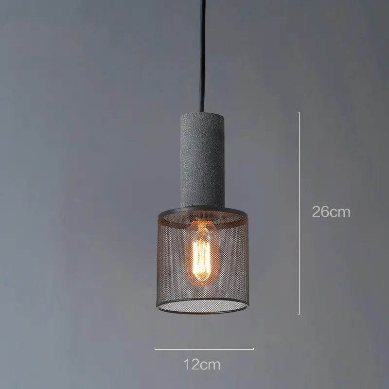 Modern Industrial Style Pendant Light Indoor LED Cement Lampshade Chandelier Art Design Parlor Bedroom Kitchen Cafe&#39;s Hanging Lamp