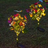 Solar Butterfly Flower Ground Lamp , Outdoor Solar Garden Lamp, Plastic Material, Great for Garden, Yard and Lawn Decoration