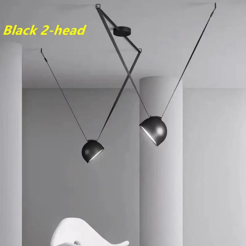 Nordic Art Leather Metal LED Chandelier Living Dining Room Bedroom Bar Island Luminaire Personalized Home Decor Lighting Fixture