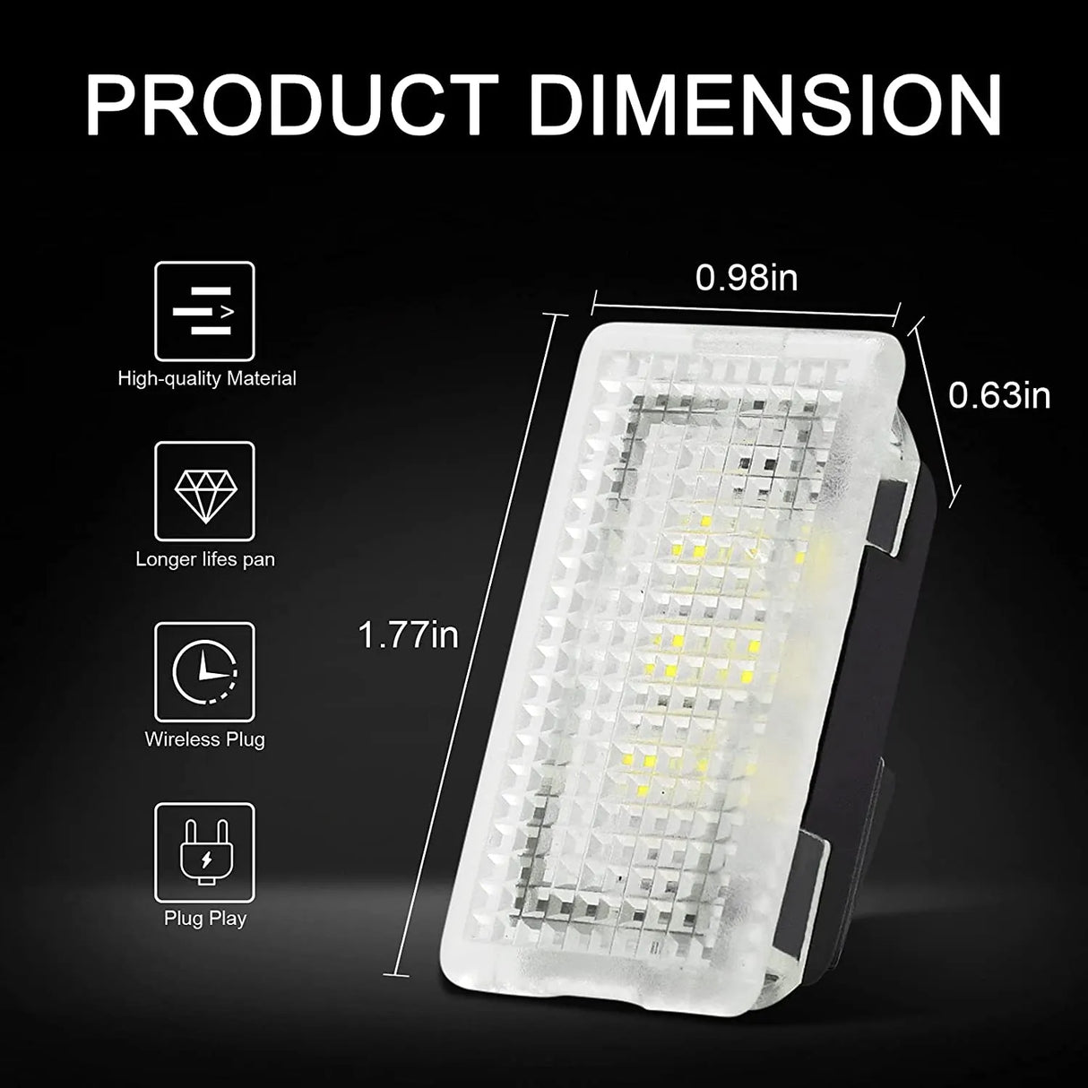 For Tesla RGB LED Lights Bulbs Kit Atmosphere Lamp Projector Trunk Lamp With Remote Control Car Interior for Tesla Model Y 3 X S