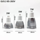 Super Bright LED Spotlight Bulb GU10 Light  Led 110V 220V AC 3W 5W 7W LED GU5.3 GU10 COB LED lamp light GU10 led GU5.3