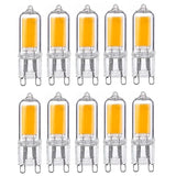 10-Pack Super Bright G9 LED Bulbs - 7W-15W High-Lumen Glass Lamps for Chandeliers