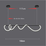 Modern Long Hose Led Art Ceiling Chandelier For Dining Room Kitchen Bar Pendant Lighting Suspension Design Lusters Luminaires