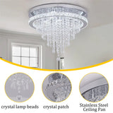 Smart LED K9 Crystal Chandelier - Modern Luxury Remote Control Ceiling Light