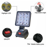 4/Inch Led Spotlights Cordless Emergency Tool Light for Makita 18V Li-ion Battery Outdoor Tent Light Camping  Fishing Flashlight