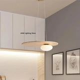 Wabi-sabi Style Wooden Chandelier for Living Room Kitchen Table Decoration Dining Office Japanese Light Including Light Bulbs