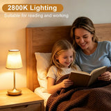 Cordless LED Table Lamp Fabric Desk Lamp Rechargeable Night Light for Bar Dining Room Restaurant Atmosphere Decor Lamp