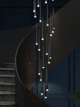 LED Pendant Light Modern Living Room Chandelier Villa Loft Large Pendant Light Minimalist Duplex High-Rise Long Stair Chandelier