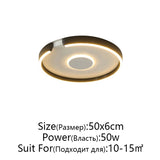 Rose Gold LED Ceiling Light - Modern Circular Dimmable Flush Mount Lamp